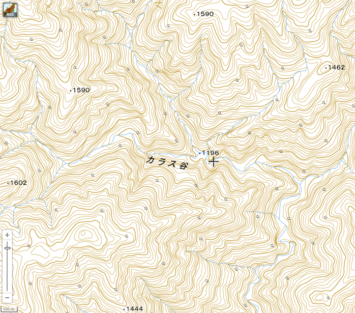 カラス谷　地形図１
